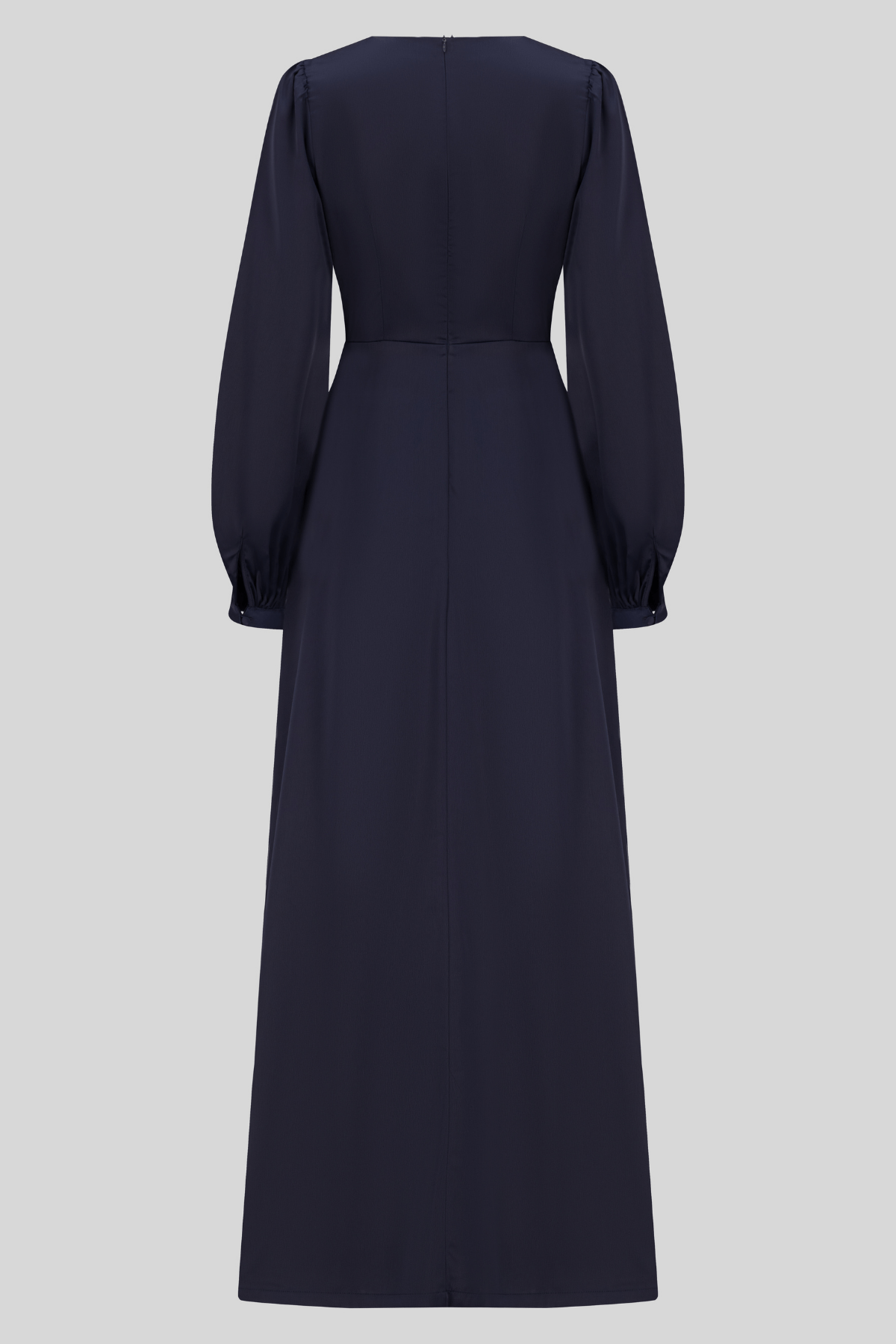 Chamomel Dresses Deluxe Satin Maxi Dress With Glitter Split - Navy Blue