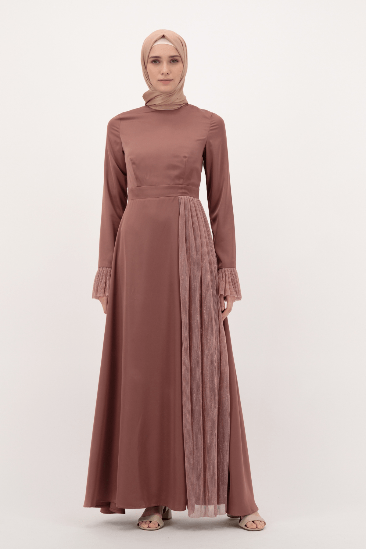 sachin and babi light blue dress Dubai Arabic A-Line Wedding Evening Dress for Women Muslim 2026 High Neck  Long Sleeves Sequin Formal Prom Party Gown Customized