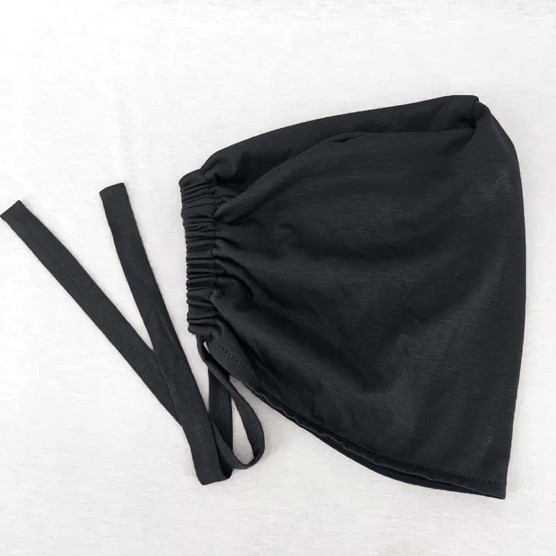 Chamomel Hair Accessories Black High Quality Undercaps Cotton Modal Jersey Satin Lined Inner Hijab Caps