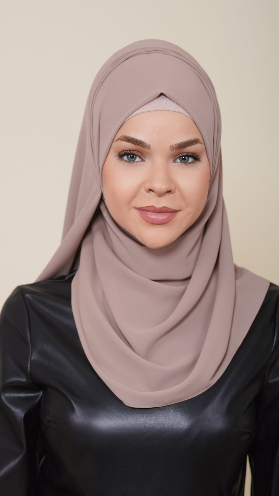 Chamomel Shawls Luxury Crepe Chiffon Hijab - Nude