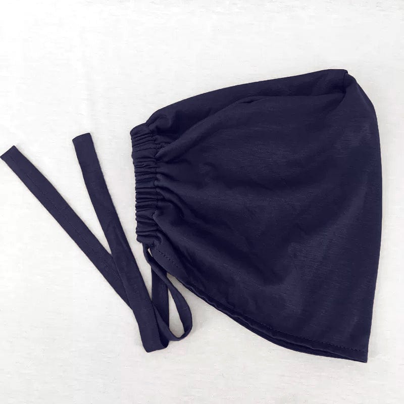Chamomel Hair Accessories Navy Blue High Quality Undercaps Cotton Modal Jersey Satin Lined Inner Hijab Caps