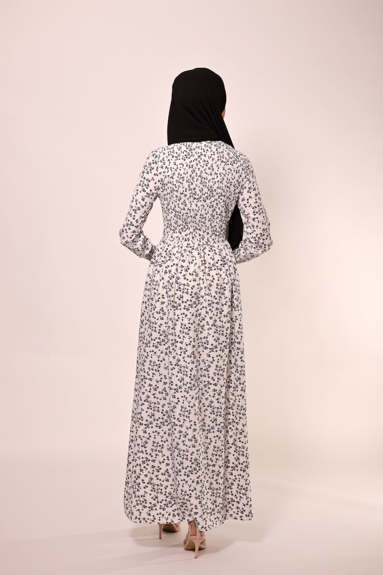 Chamomel Dresses Summer Modest Flowered Beach Dress - White