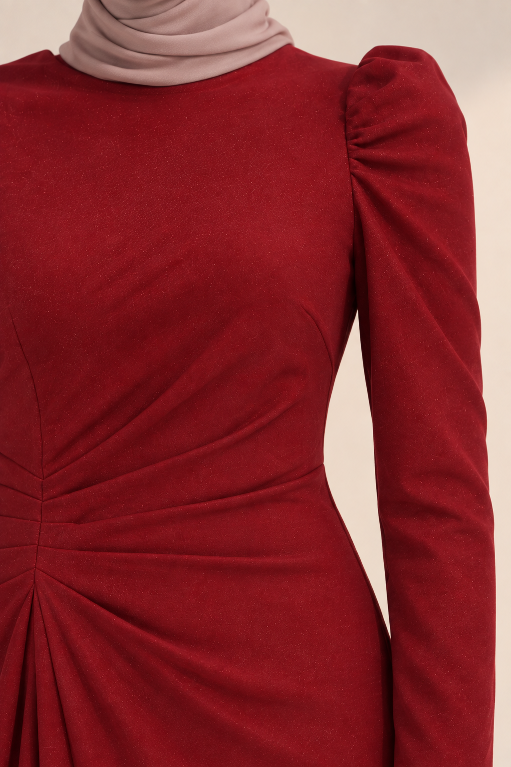 Luxury Chiffon Maxi Evening Dress- Deep Wine